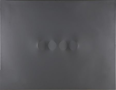 SIMETI TURI (n. 1929) Quattro ovali. 1991. Acrilico su tela estroflessa. Cm...