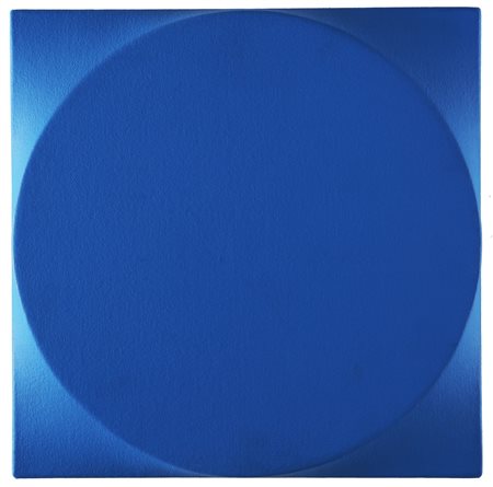 SIMETI TURI (n. 1929) Tondo blu. 1989. Acrilico su tela estroflessa. Cm 35,00...