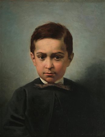 Dipinto sec XIX Ritratto di giovinetto Olio su tela cm 47x36