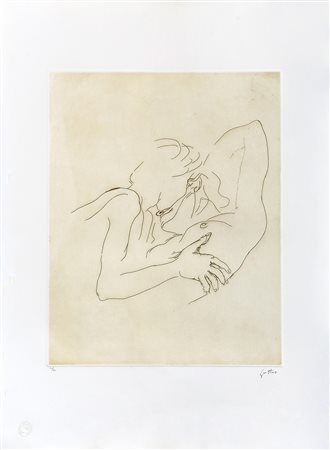 RENATO GUTTUSO Bagheria1912 - Roma 1987 " Il bacio " incisone su carta es. n....