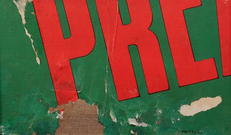MIMMO ROTELLA Catanzaro 1918 - Milano 2006 " Prei " 1960 Decollage su tela...