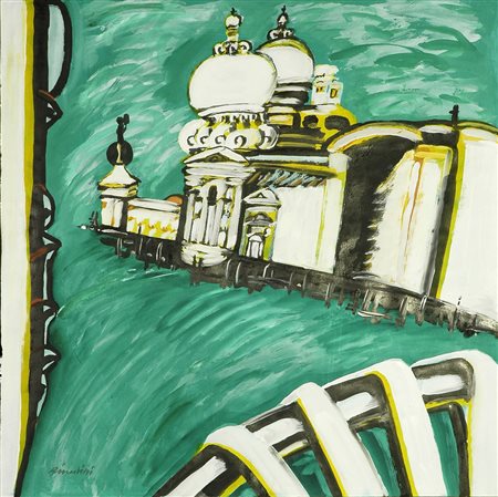 Remo Brindisi, Roma 1918 - Lido di Spina 1996, Chiesa della Salute, Tempera...