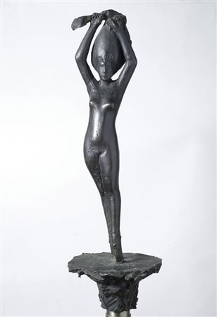 Giacomo Manzù, Bergamo 1908 - Ardea 1991, Passo di danza, Bronzo, cm. 46,...