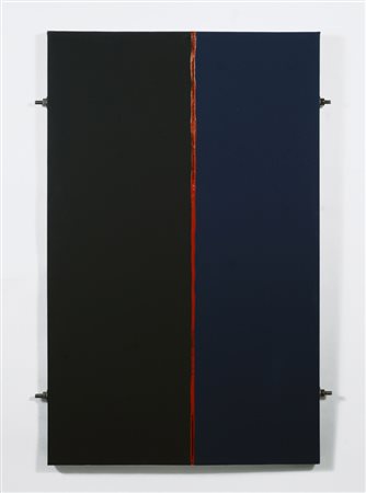 Enzo Cacciola, Arenzano 1945 - 0, N. 30, 2015, Multigomma su tela e ferro,...