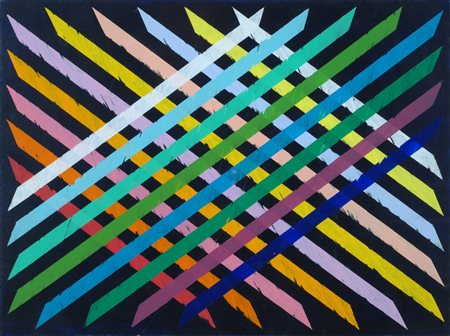 Piero Dorazio, Roma 1927 - Todi 2005, Contrari, 2003, Olio su tela, cm....