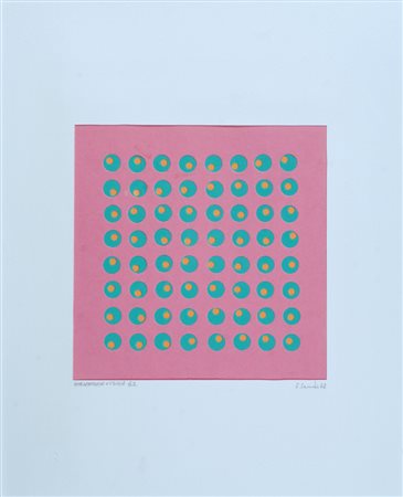 Edoardo Landi, Padova 1937 - 0, Struttra Visiva, 1962, Tecnica mista su...