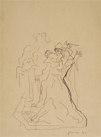 Lucio Fontana, Rosario di Santa Fè 1899 - Comabbio 1968, Studio per ceramica,...