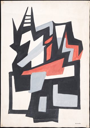 Giulio Turcato, Mantova 1912 - Roma 1995, Senza titolo, 1948, Tempera su...