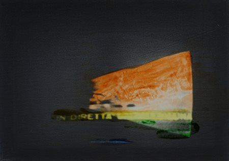 Mario Schifano, Homs 1934 - Roma 1998, Televisione, Tela emulsionata, cm....