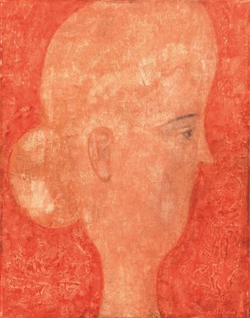ANTONIO BUENO(Berlino 1918 - Fiesole 1984)Ritratto femmminileolio su tavola,...