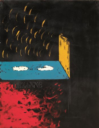 TANO FESTA(Roma 1935 - Roma 1988)Cezannesmalto su tela, cm 120x100sul retro:...