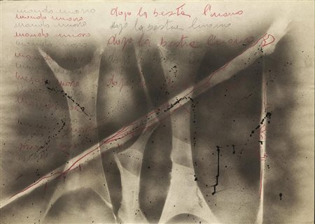 FRANCO ANGELI(Roma 1935 - 1988)Mondo umano dopo la besta l'uomotecnica mista...