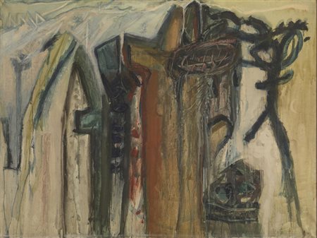 RICCARDO LICATA(Torino 1929 - Venezia 2014)&nbsp; Composizioneolio su tela,...