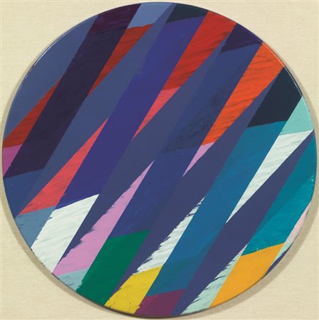 PIERO DORAZIO(Roma 1927 - Corciano 2005)Giro giro IIolio su tela ovale,...