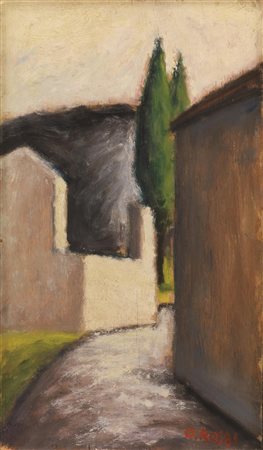 OTTONE ROSAI(Firenze 1895 - Ivrea 1957)&nbsp; Paesaggioolio su tavola, cm...