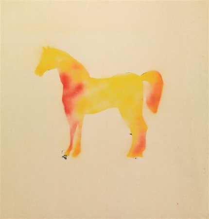 MARIO SCHIFANO(Homs 1934 - Roma 1998)Senza titolosmalto spray su tela, cm...