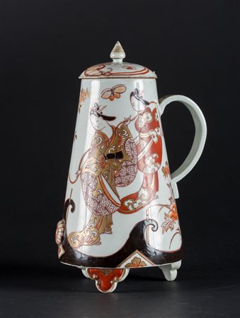 Arte Giapponese Caffettiera con coperchio in porcellana con decoro imari...