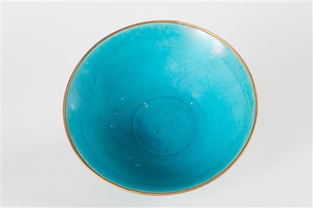 Arte Cinese Coppa in porcellana invetriata di turchese Cina, dinastia Qing,...