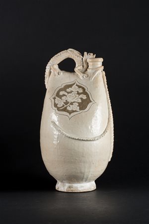 Arte Cinese Fiasca in ceramica Cizhou Cina, dinastia Song . -. Cm 19,50 x...
