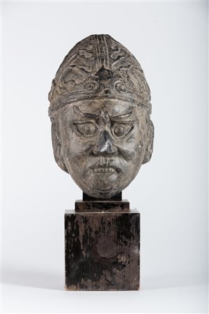 Arte Cinese Testa in pietra Cina, dinastia Yuan/Ming. -. Cm 22,00 x 46,00....