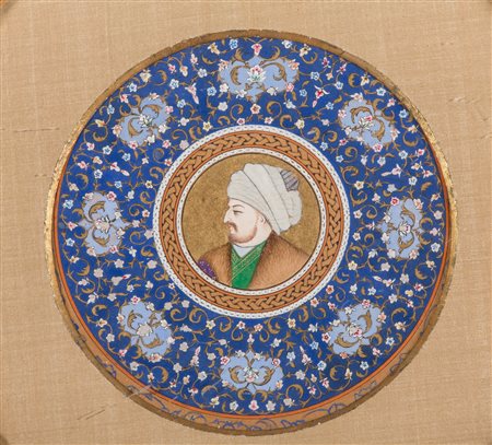 Arte Islamica Piccola miniatura ritraente Maometto II Turchia, periodo...