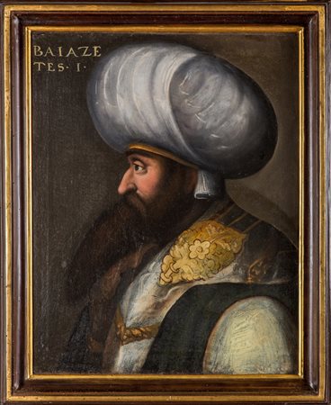ARTE ISLAMICA Ritratto del sultano Ottomano Bayezid I (r. 1389 - 1402) Attr....