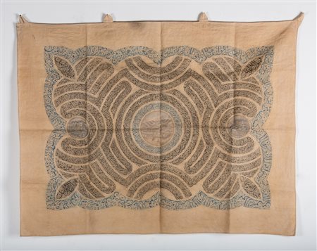 Arte Islamica Tessuto talismanico Turchia, tardo XIX - XX secolo . -. Cm...