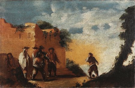 GHIDONI MATTEO (1626 - 1689) Detto Matteo dei Pitocchi Giocatori di bocce....