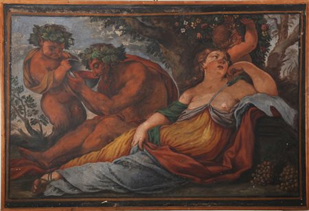 ARTISTA ROMANO DEL XVIII SECOLO Bacco e Arianna con un piccolo satiro ed un...