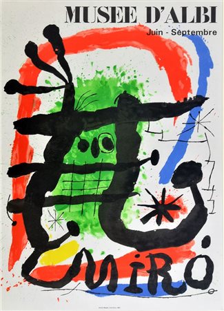 MIRO' JOAN E 1893 - 1983 Locandina 66x47,5 locandina litografica originale...