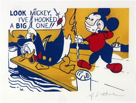 LICHTENSTEIN ROY New York 1923 – 1997 "Mickey Mouse e Donald Duck" 28x40...
