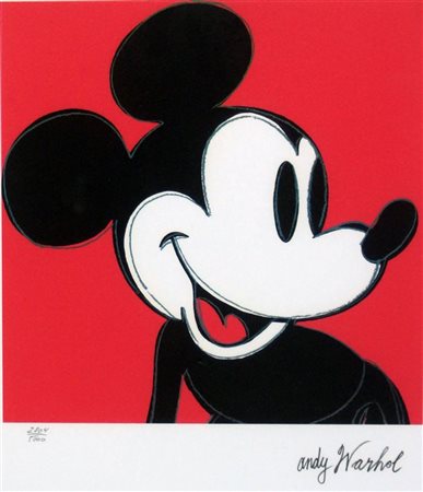 WARHOL ANDY USA 1927 - 1987 "Mickey Mouse" 45x35 serigrafia a colori Museo di...