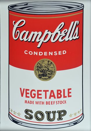 WARHOL ANDY USA 1927 - 1987 "Campbell's Soup Can 11.48" 88x57,5 serigrafia...