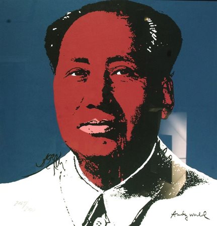 WARHOL ANDY USA 1927 - 1987 "Mao" 59x59 serigrafia a colori, es. 2165/2900...