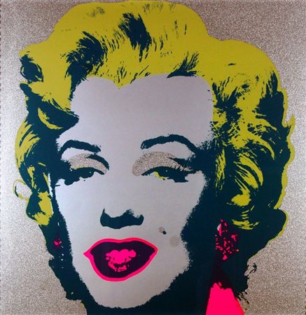 WARHOL ANDY USA 1927 - 1987 "Diamond Dust Marilyn" 91x91 serigrafia (polvere...