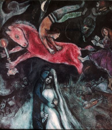 DA CHAGALL "Cavallerizza" 1944 52x45 stampa Firma e data in lastra in basso a...