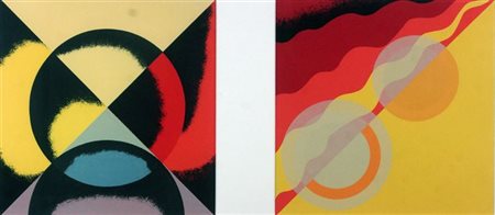 DIULGHEROFF NICOLAJ Kustendil (BG) 1901 - 1982 Torino "Senza titolo" Coppia...