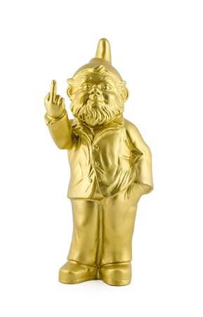 HORL OTTMAR D 1950 "Nanetto col dito medio" H. cm 36,5 scultura in gomma...