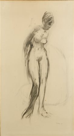 AJMONE GIUSEPPE Carpignano Sesia (NO) 1923 - 2005 "Studio di nudo" 1965...