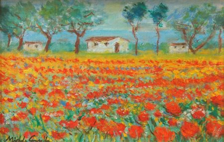 CASCELLA MICHELE Ortona (CH) 1892 - 1989 Milano "Paesaggio abruzzese" 20x30...