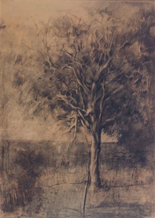 VELASCO (Velasco Vitale) Bellano (CO) 1960 "Albero" 1982 70x51 tecnica mista...