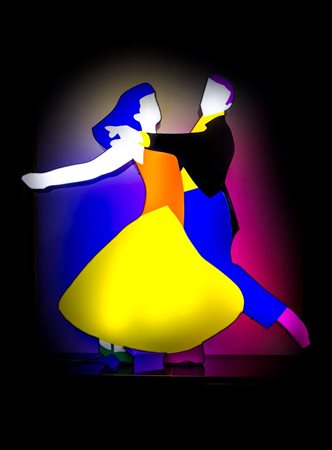 LODOLA MARCO Dorno (PV) 1955 "Ballerini" 2000 H. cm 118x115x12 perspex + neon...