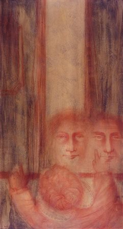 MACCIOTTA GIOVANNI Torino 1927 - 1993 Coassolo (TO) "La famiglia" 1964 80x43...