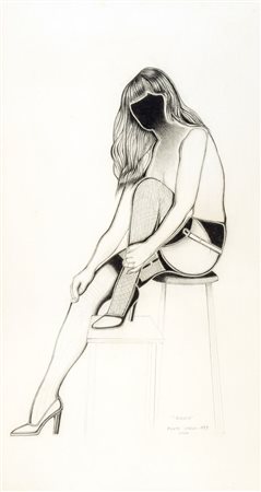 PONTECORVO RAFFAELE Roma 1910 - 1983 Torino "Bianca" giugno 1979 88x45 matita...