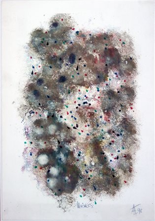 LORA TOTINO ARRIGO Torino 1928 "Senza titolo" 1998 47x33 tecnica mista su...