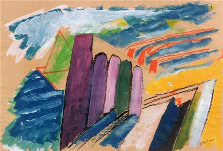 MARTINO NICOLA MARIA Lesina (FG) 1946 "Tirrenica" 32x47 tecnica mista su...