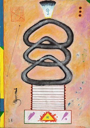 BRADLEY MARTIN Londra 1931 "Senza titolo" 70x50 acrilico su tela Opera...