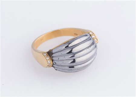 CARTIER Anello con ematite e diamanti. . . CARTIER . . .