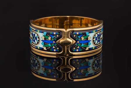 FREY WHEN Bracciale in oro 18 kt e smalti policromi, gr 67.55, firmato. . ....