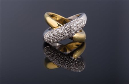 Anello in oro gr 13, brillanti cts 1.16. . . [Nessun Autore] . . .